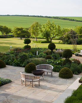 Garden for a new built farmhouse